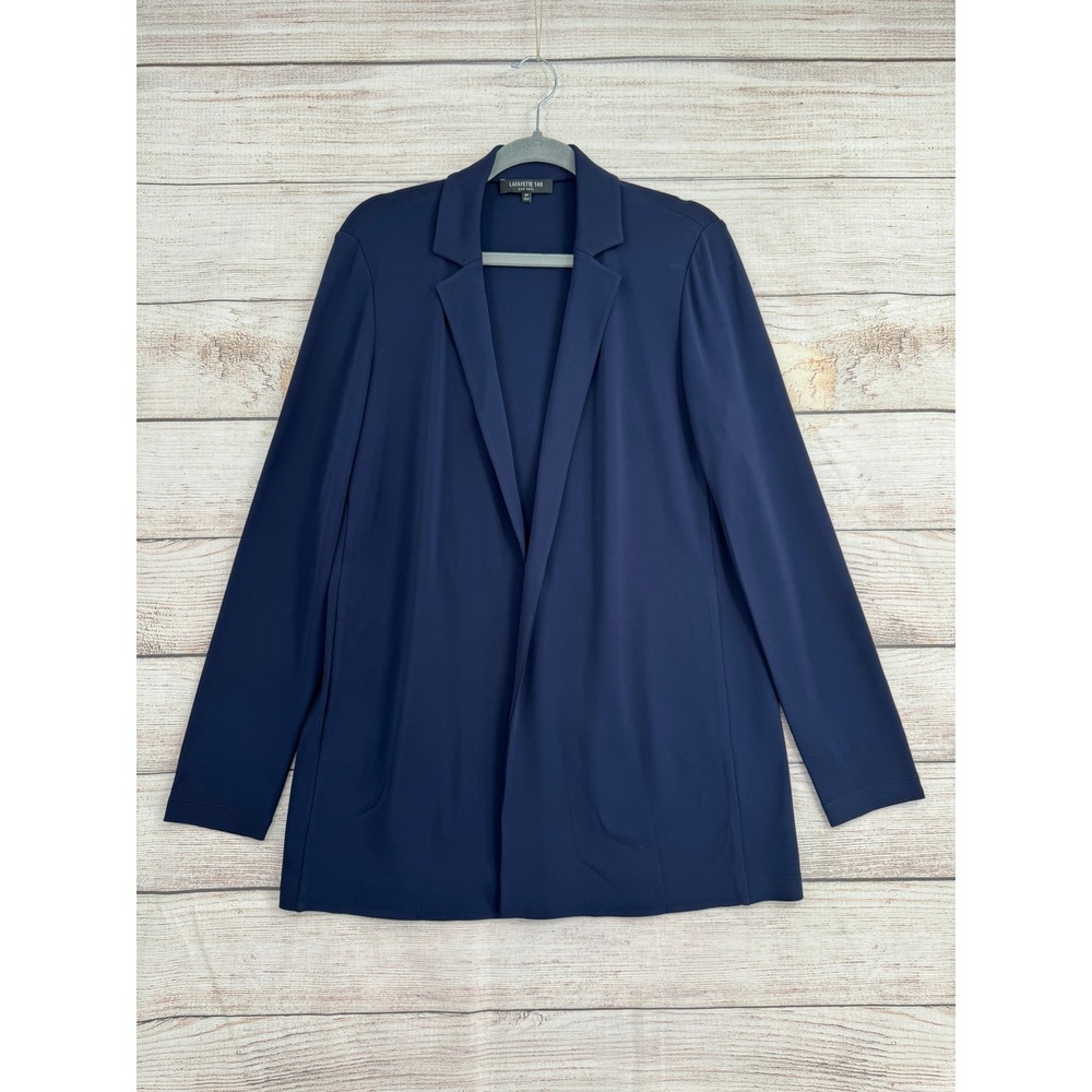 Lafayette 148 Blazer Women 2M Royal Blue Open Front Design Sample MJBQ5R-J971